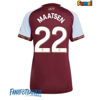 Aston Villa Ian Maatsen #22 Tricou Fotbal Replică 2025-26 Femei Acasa